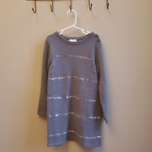 Crazy 8 gray with silver sequins dress and tights